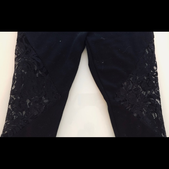 Black Cut Out Lace Legging - Picture 2 of 2